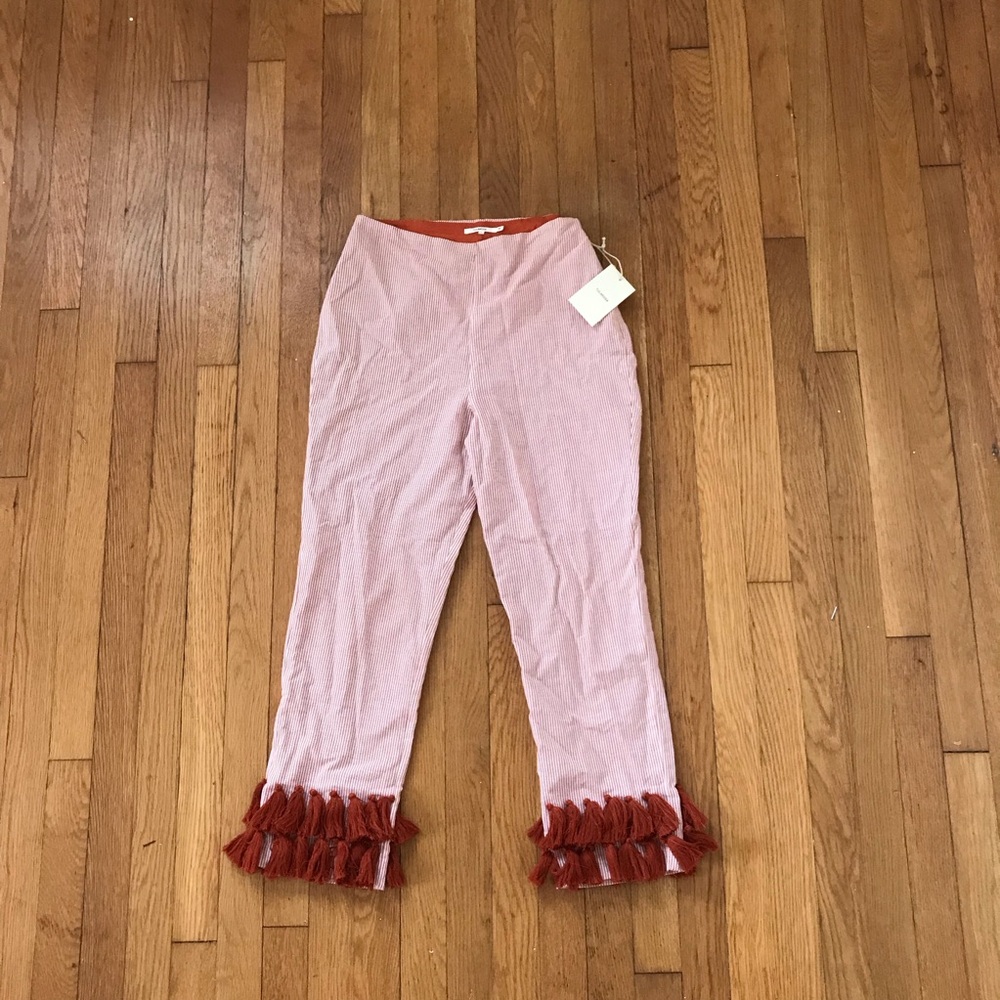 Pink Pants with Tassel Hem